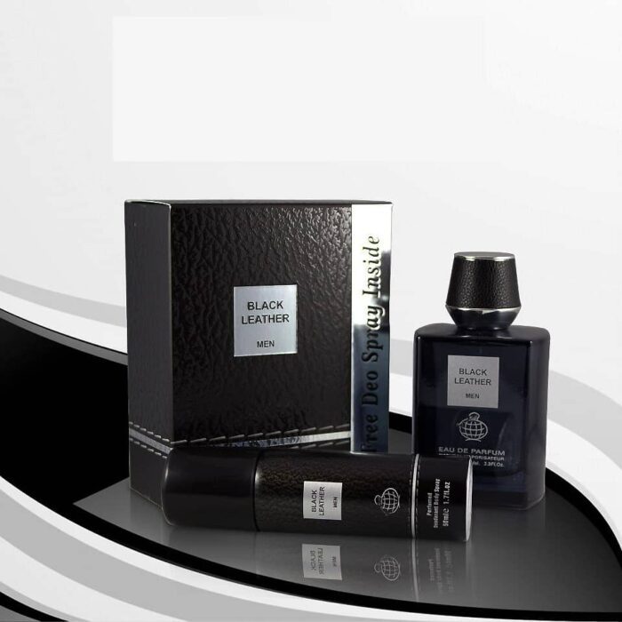 عطر ادکلن مردانه فراگرنس ورد بلک لدر (Fragrance World Black Leather) با اسپری رایگان