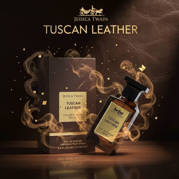 عطر ادکلن زنانه مردانه تام فورد توسکان لدر جسیکا توین فرانسه مدل توسکان لدر ( Jessica Twain Tuscan Leather) حجم 100 میل