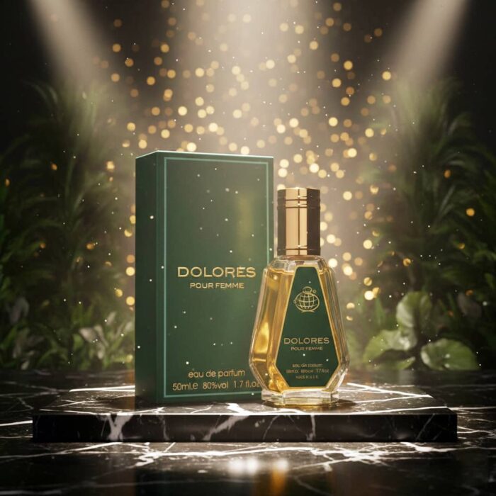 عطر ادکلن زنانه مارک جاکوبز دکادنس فراگرنس ورد مدل دولورس پور فمی (Fragrance World DOLORES Pour Femme) حجم 50 میل