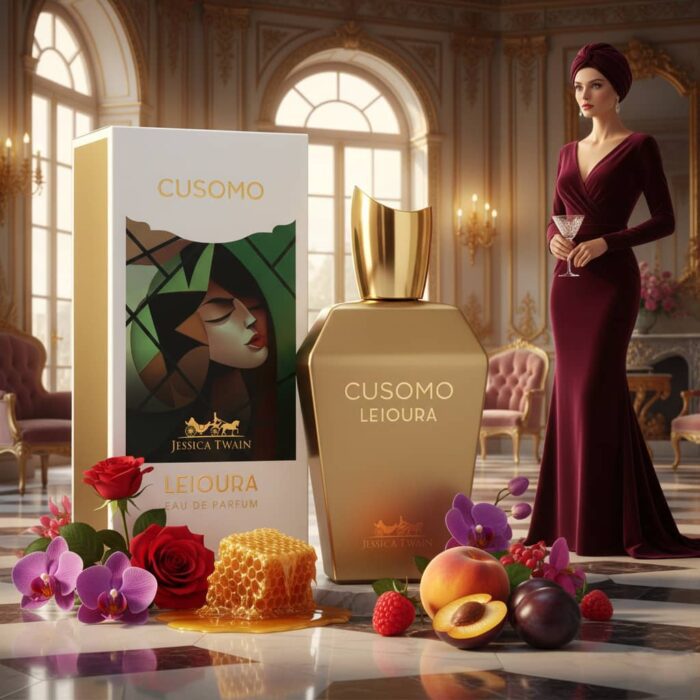 عطر ادکلن زنانه کازاموراتی لیرا جسیکا توین فرانسه مدل کازومو لئورا (jessica twain cusomo leioura) حجم 100 میل