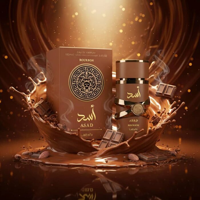 عطر ادکلن عربی زنانه مردانه اسد بوربون لطافه رایحه آزارو د موست وانتد (Lattafa Asad Bourbon) حجم 100 میل