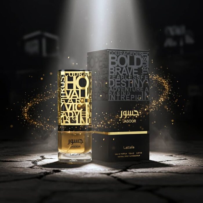 عطر ادکلن عربی زنانه مردانه جسور لطافه رایحه والنتینو اومو بورن این روما کورال فانتزی (Lattafa Jasoor) حجم 100 میل