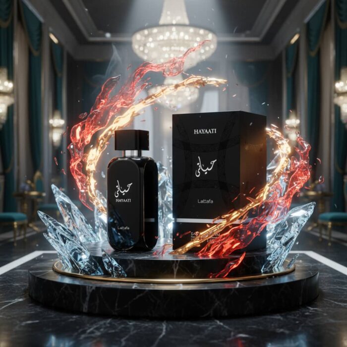 عطر ادکلن عربی زنانه مردانه حیاتی لطافه رایحه اینوکتوس پاکورابان (Lattafa Hayaati) حجم 100 میل