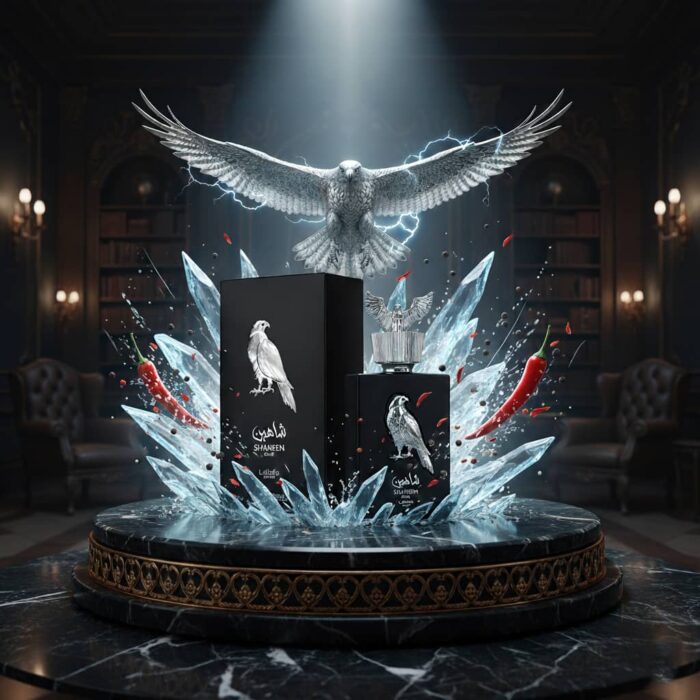 عطر ادکلن عربی زنانه مردانه پراید شاهین سیلور (نقره ایی) لطافه (Lattafa Pride Shaheen Silver) حجم 100 میل