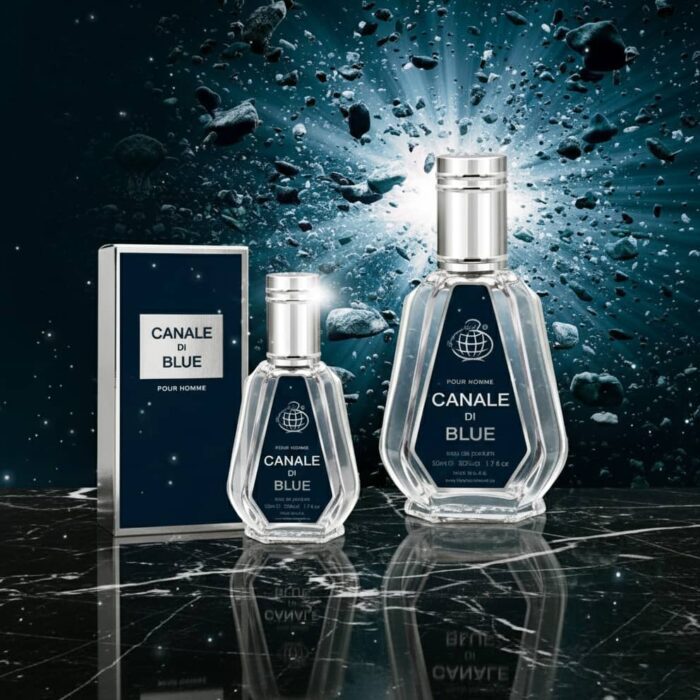 عطر ادکلن مردانه بلو شنل فراگرنس ورد مدل کانال دی بلو (Fragrance World Canale Di Blue Pour Homme ) حجم 50 میل