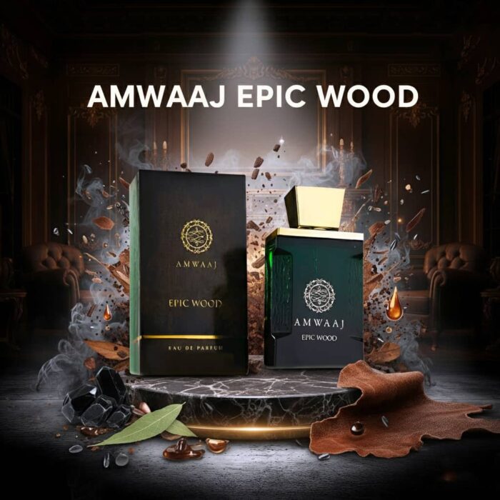 عطر ادکلن مردانه آمواج اپیک فراگرنس ورد مدل آمواج اپیک وود (Fragrance World Amwaaj Epic Wood) حجم 100 میل