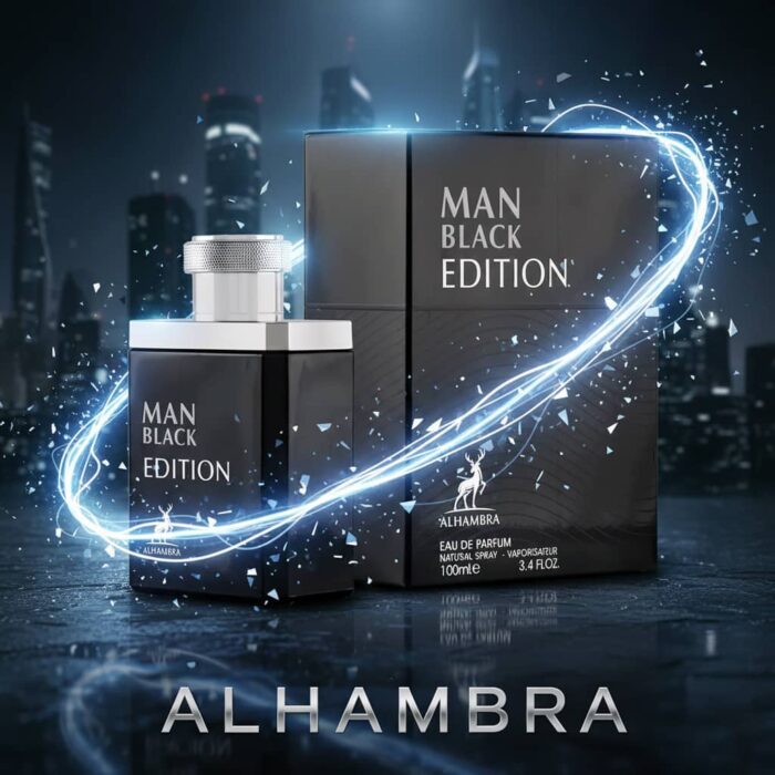 عطر ادکلن مردانه مونت بلنک لجند الحمبرا مدل من بلک ادیشن (Maison Alhambra Man Black Edition) حجم 100