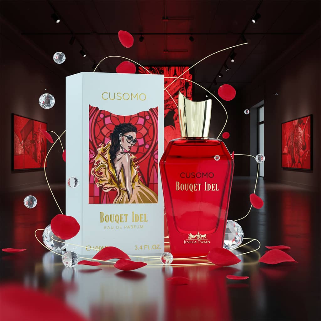 عطر ادکلن زنانه کازاموراتی زرجوف بوکت ایده آل جسیکا توین فرانسه مدل کازومو بوکت ایدل ( Jessica Twain Cusomo Bouqet Idel ) حجم 100 میل