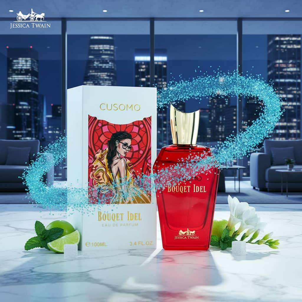 عطر ادکلن زنانه کازاموراتی زرجوف بوکت ایده آل جسیکا توین فرانسه مدل کازومو بوکت ایدل ( Jessica Twain Cusomo Bouqet Idel ) حجم 100 میل