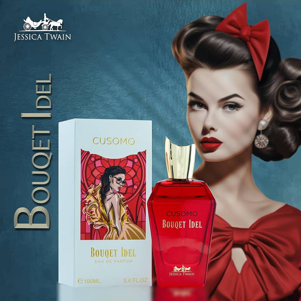 عطر ادکلن زنانه کازاموراتی زرجوف بوکت ایده آل جسیکا توین فرانسه مدل کازومو بوکت ایدل ( Jessica Twain Cusomo Bouqet Idel ) حجم 100 میل