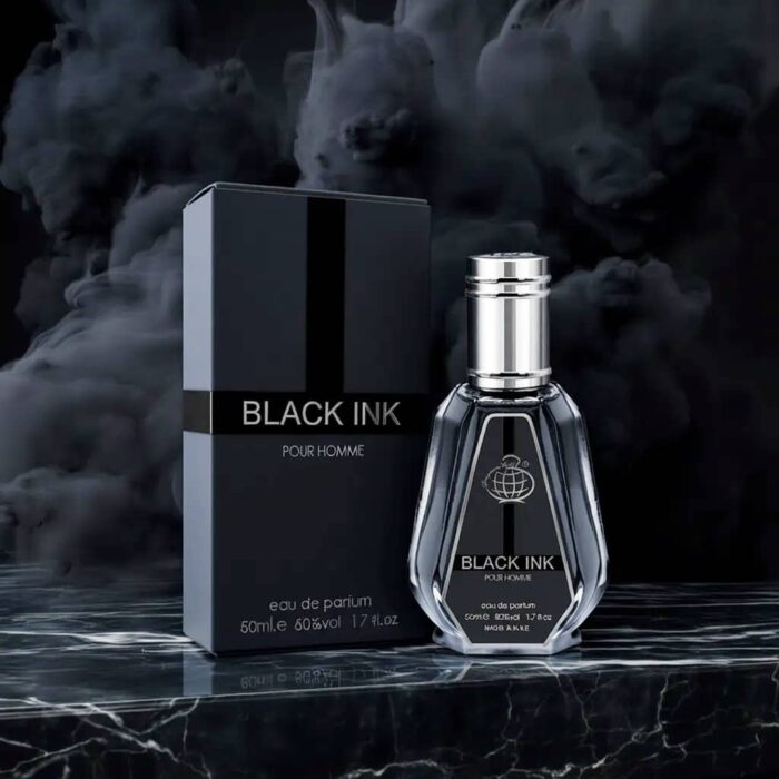 عطر ادکلن مردانه انکر نویر یا لالیک مشکی فراگرنس ورد مدل بلک اینک (Fragrance World Black Ink Pour Homme) حجم 50 میل