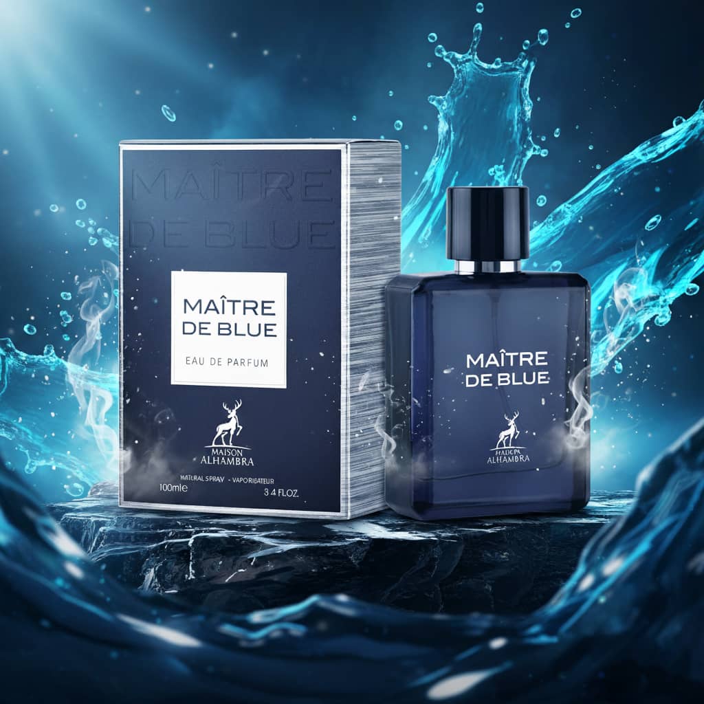 عطر ادکلن مردانه بلو شنل الحمبرا مدل میتر د بلو (Maison Alhambra Maitre De blue) حجم 100