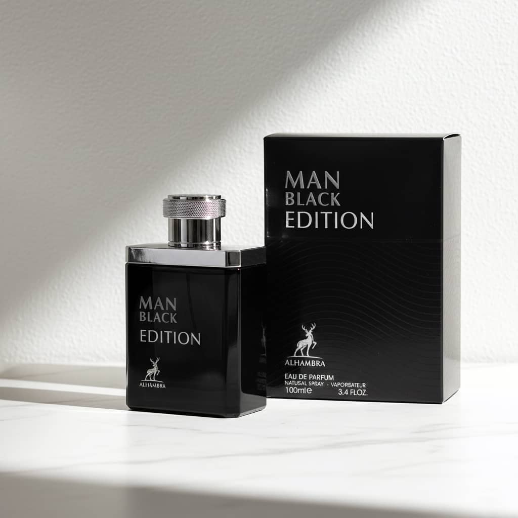 عطر ادکلن مردانه مونت بلنک لجند الحمبرا مدل من بلک ادیشن (Maison Alhambra Man Black Edition) حجم 100