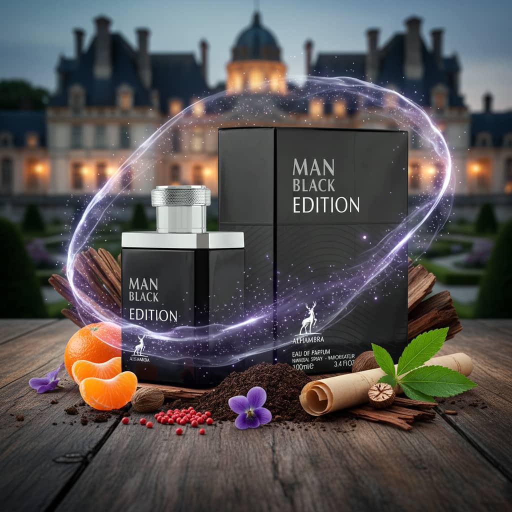 عطر ادکلن مردانه مونت بلنک لجند الحمبرا مدل من بلک ادیشن (Maison Alhambra Man Black Edition) حجم 100