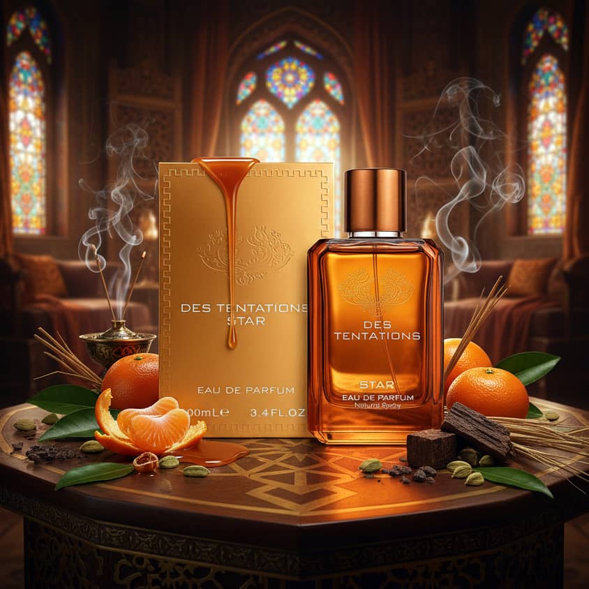 عطر ادکلن مردانه ورساچه اروس نجیم فراگرنس ورد مدل دس تنتیشن استار (Fragrance World des tentations star) حجم 100 میل