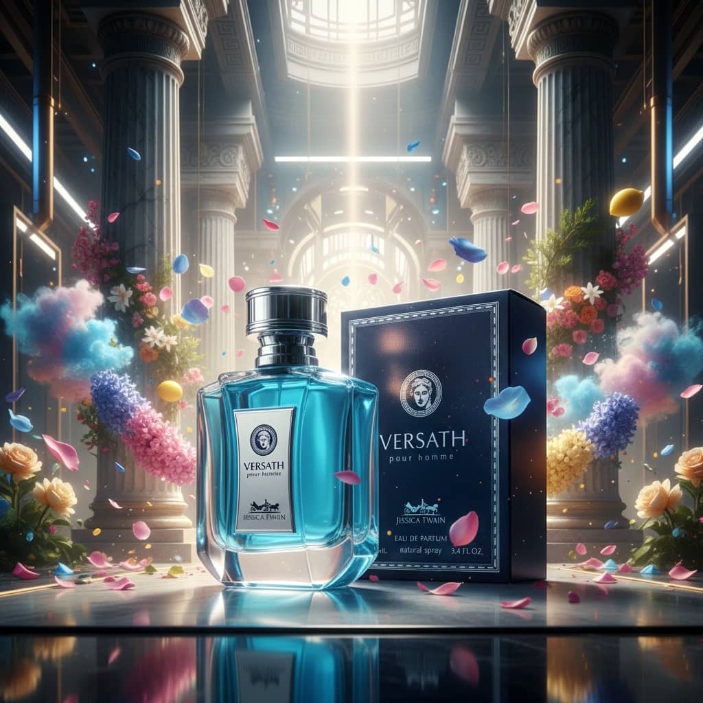 عطر ادکلن مردانه ورساچه پور هوم جسیکا توین فرانسه مدل ورساچ پور هوم (jessica twain Versath Pour Homme) حجم 100 میل