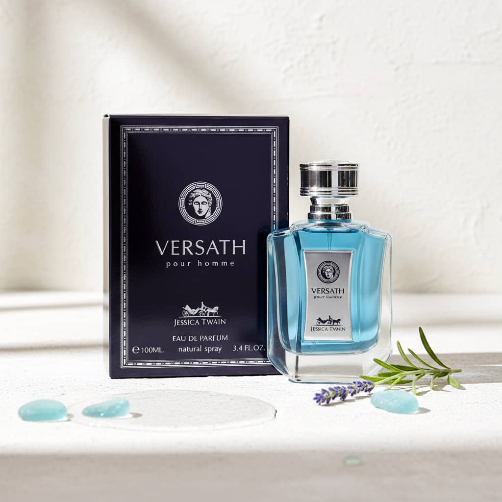 عطر ادکلن مردانه ورساچه پور هوم جسیکا توین فرانسه مدل ورساچ پور هوم (jessica twain Versath Pour Homme) حجم 100 میل