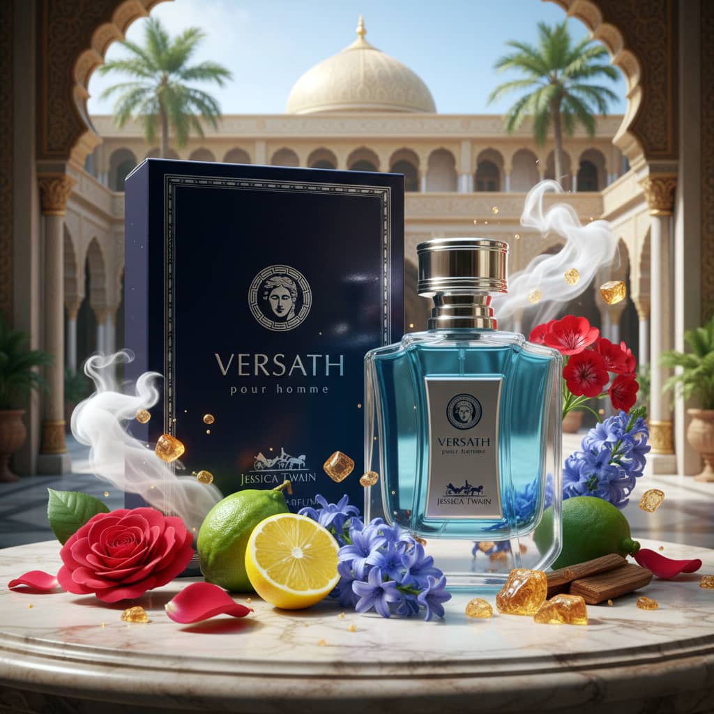 عطر ادکلن مردانه ورساچه پور هوم جسیکا توین فرانسه مدل ورساچ پور هوم (jessica twain Versath Pour Homme) حجم 100 میل